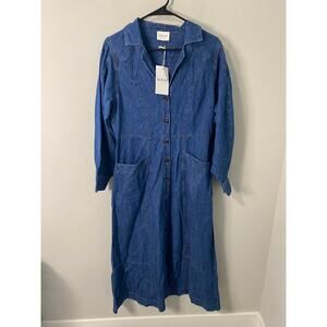 New WRAP London Denim Dress Size 8
